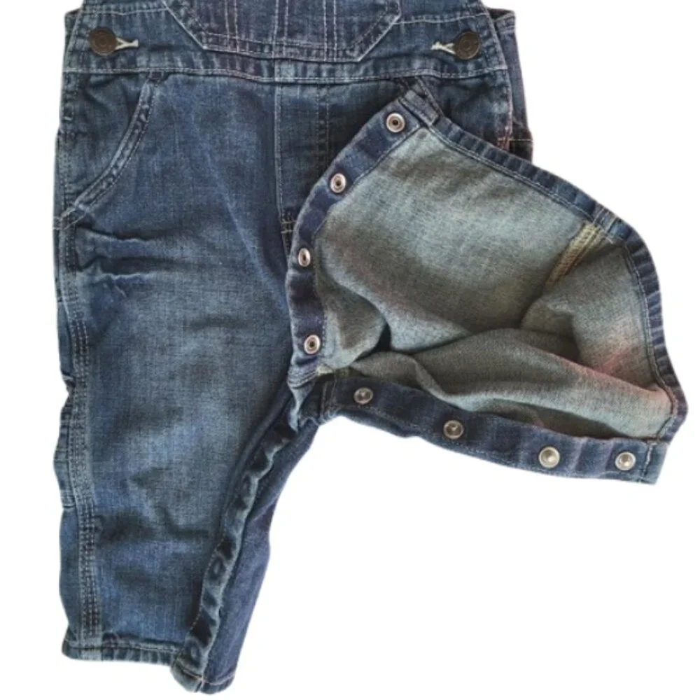 OSHKOSH B'GOSH Vestbak Blue Jean Bib Overalls - Infant Boy's 12 Months